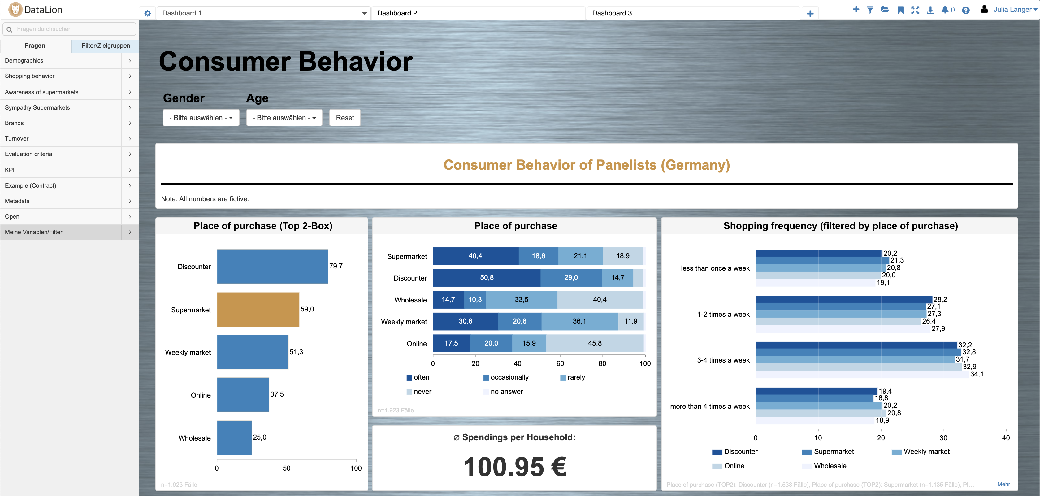 Interaktives DataLion-Dashboard als Tracking-Cockpit