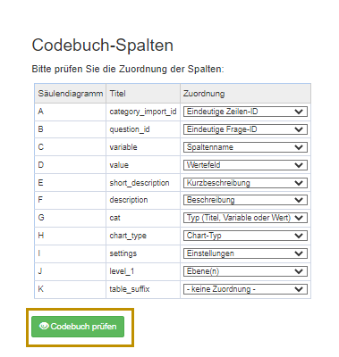 DataLion-Codebook mit Variablen- und Formeldefinitionen