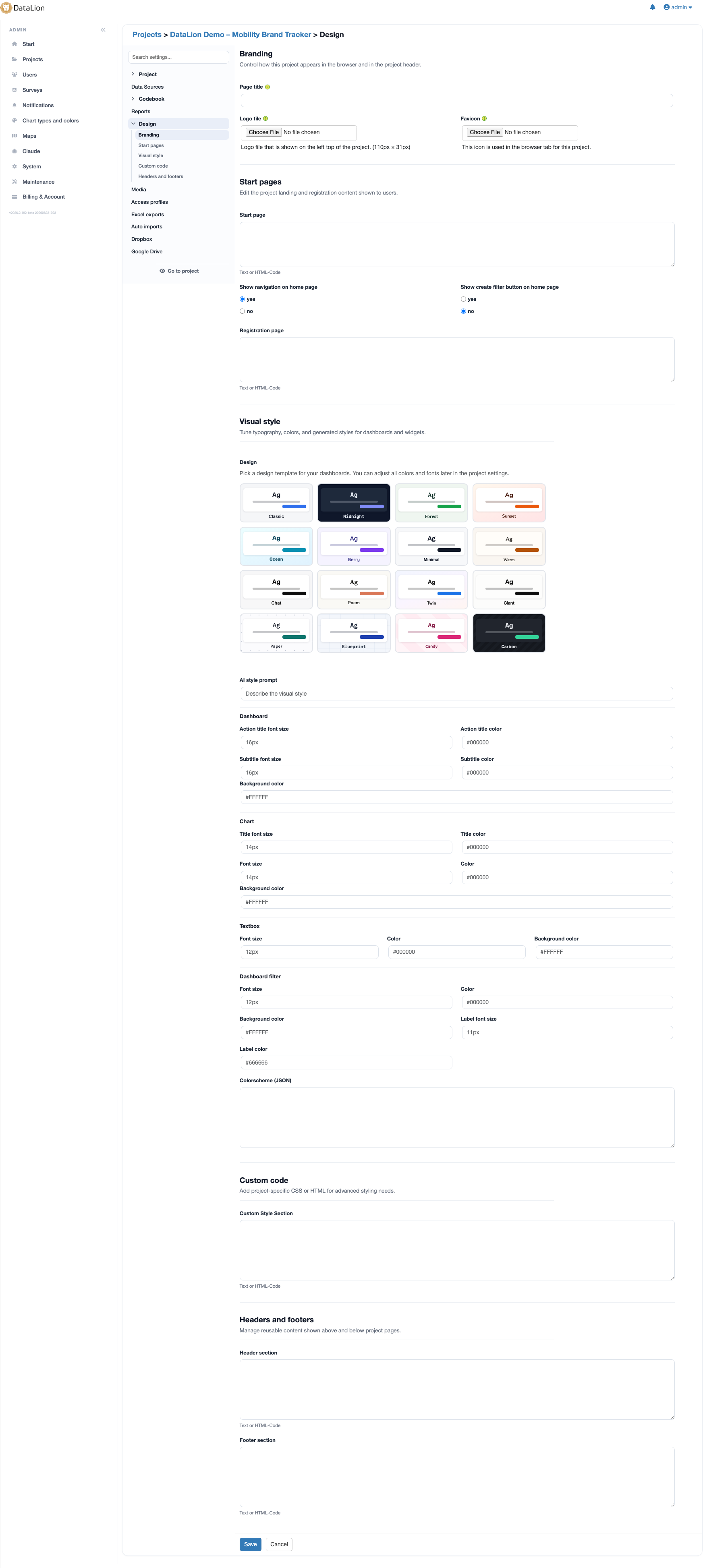 DataLion-Dashboard im Corporate Design mit einheitlichen Farben, Logo und KPI-Kacheln